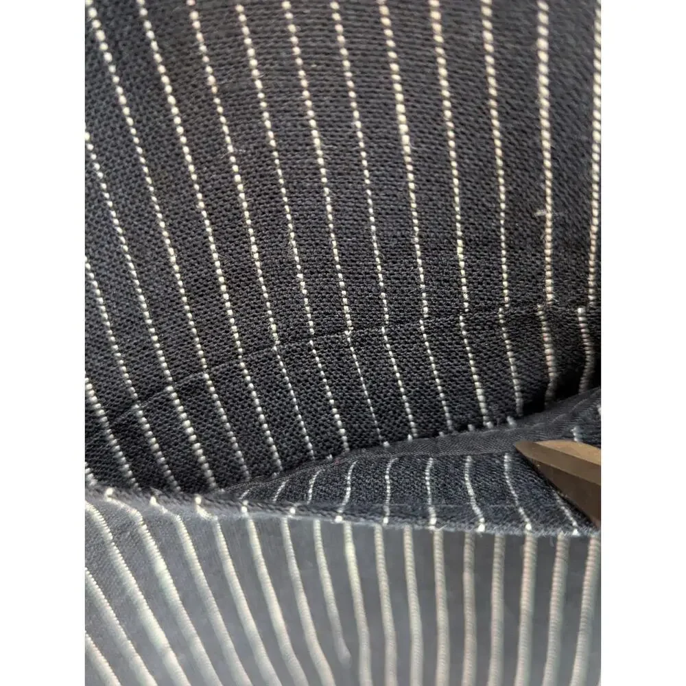 Joe Joseph Abboud Mens 38L Black Linen Pinstripe 2 Button Blazer Jacket NWOT